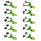 10 ks LED nočný rybársky prút Bite Bait Alarm Svetlo Dvojité zvončeky Klip Alerter Morský rybolov Praktické nástroje Preferenčná cena