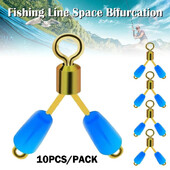 10kom Okretni prsten u obliku slova Y za svemirski grah Dvostruke udice Konop za pecanje Kontaktor Pribor za ribolov Ribolovni alati