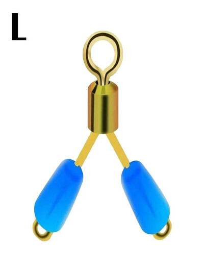 10kom Okretni prsten u obliku slova Y za svemirski grah Dvostruke udice Konop za pecanje Kontaktor Pribor za ribolov Ribolovni alati
