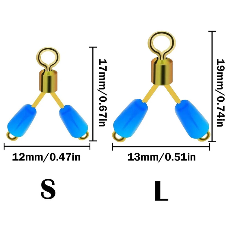 10kom Okretni prsten u obliku slova Y za svemirski grah Dvostruke udice Konop za pecanje Kontaktor Pribor za ribolov Ribolovni alati