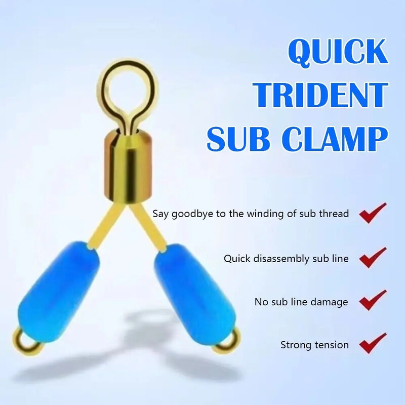 10kom Okretni prsten u obliku slova Y za svemirski grah Dvostruke udice Konop za pecanje Kontaktor Pribor za ribolov Ribolovni alati