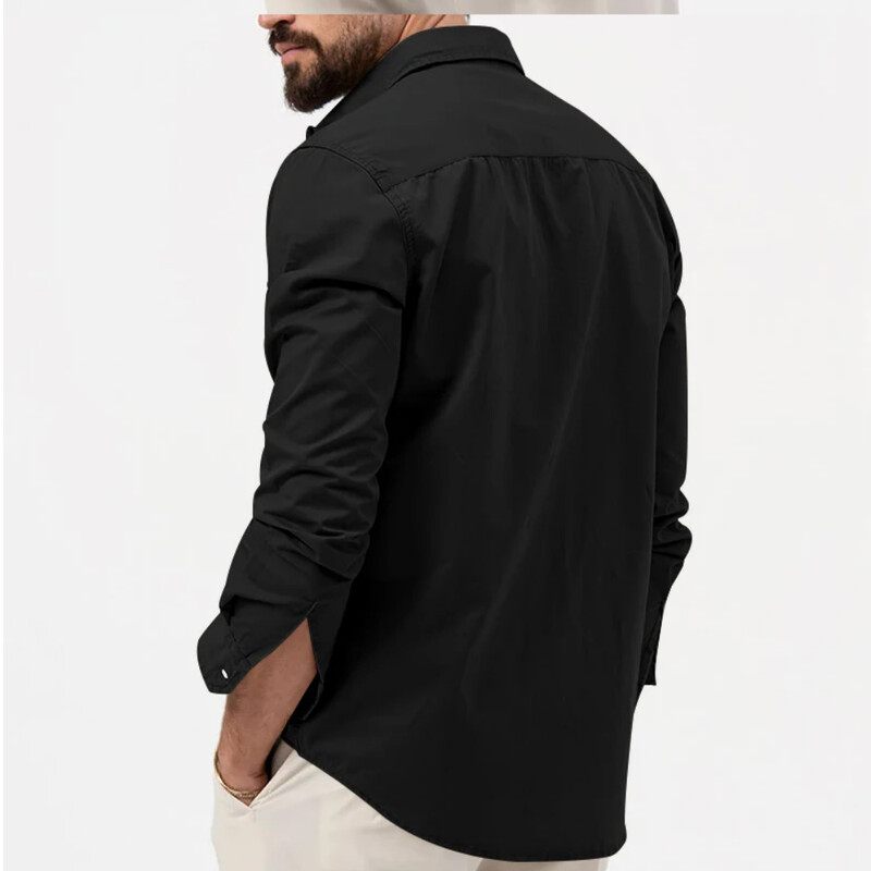 Muška košulja, radna odjeća za van, muška kratkosušeća, vodootporna majica dugih rukava s velikim džepovima i reverima, plus za proljeće