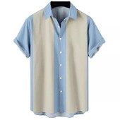 Kampiranje Clover Muška košulja kratkih rukava Ljetna majica Šareni grafički print Slim Fit Sportska odjeća bez gumba Moda 5XL