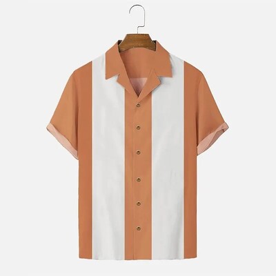 Kampiranje Clover Muška košulja kratkih rukava Ljetna majica Šareni grafički print Slim Fit Sportska odjeća bez gumba Moda 5XL