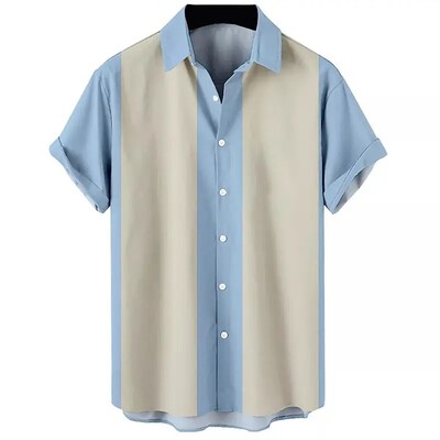 Kampiranje Clover Muška košulja kratkih rukava Ljetna majica Šareni grafički print Slim Fit Sportska odjeća bez gumba Moda 5XL