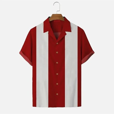 Kampiranje Clover Muška košulja kratkih rukava Ljetna majica Šareni grafički print Slim Fit Sportska odjeća bez gumba Moda 5XL