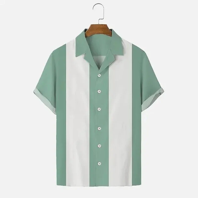 Kampiranje Clover Muška košulja kratkih rukava Ljetna majica Šareni grafički print Slim Fit Sportska odjeća bez gumba Moda 5XL