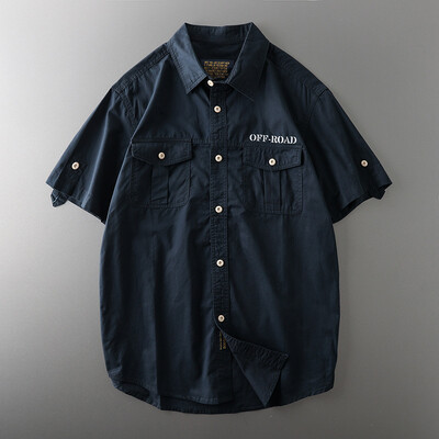 Ljetne pamučne ležerne košulje kratkih rukava Tanke široke muške borbene taktičke kargo radne majice u vojnom stilu M-5XL