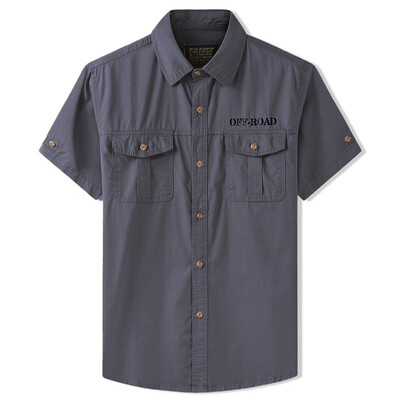 Ljetne pamučne ležerne košulje kratkih rukava Tanke široke muške borbene taktičke kargo radne majice u vojnom stilu M-5XL