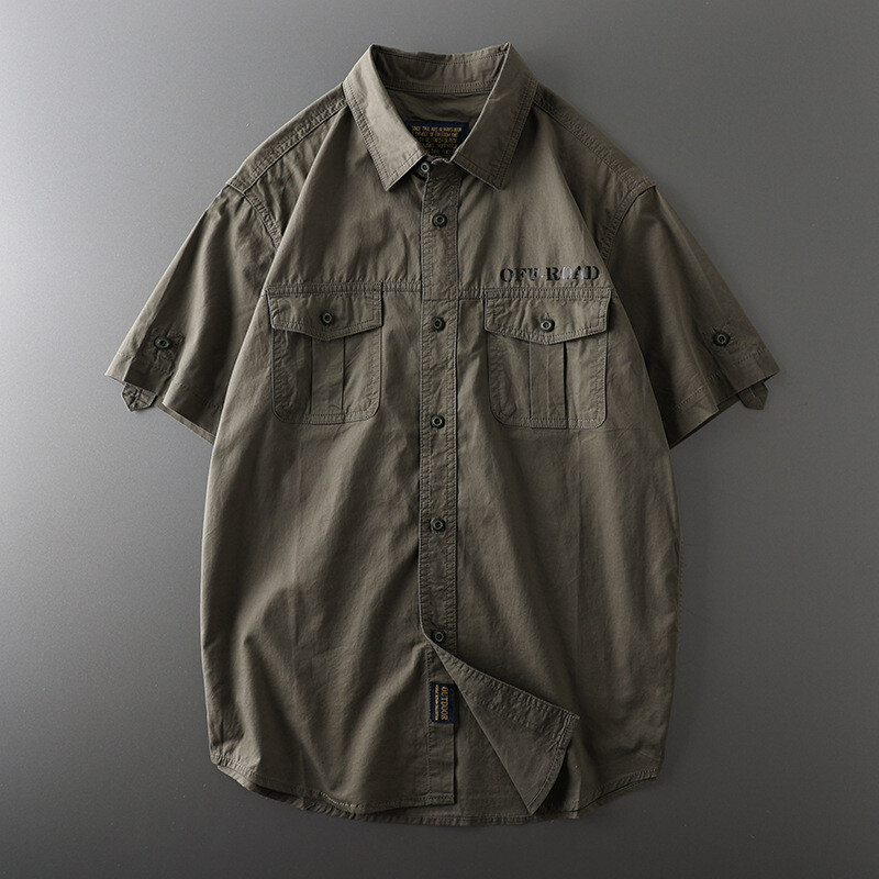 Ljetne pamučne ležerne košulje kratkih rukava Tanke široke muške borbene taktičke kargo radne majice u vojnom stilu M-5XL