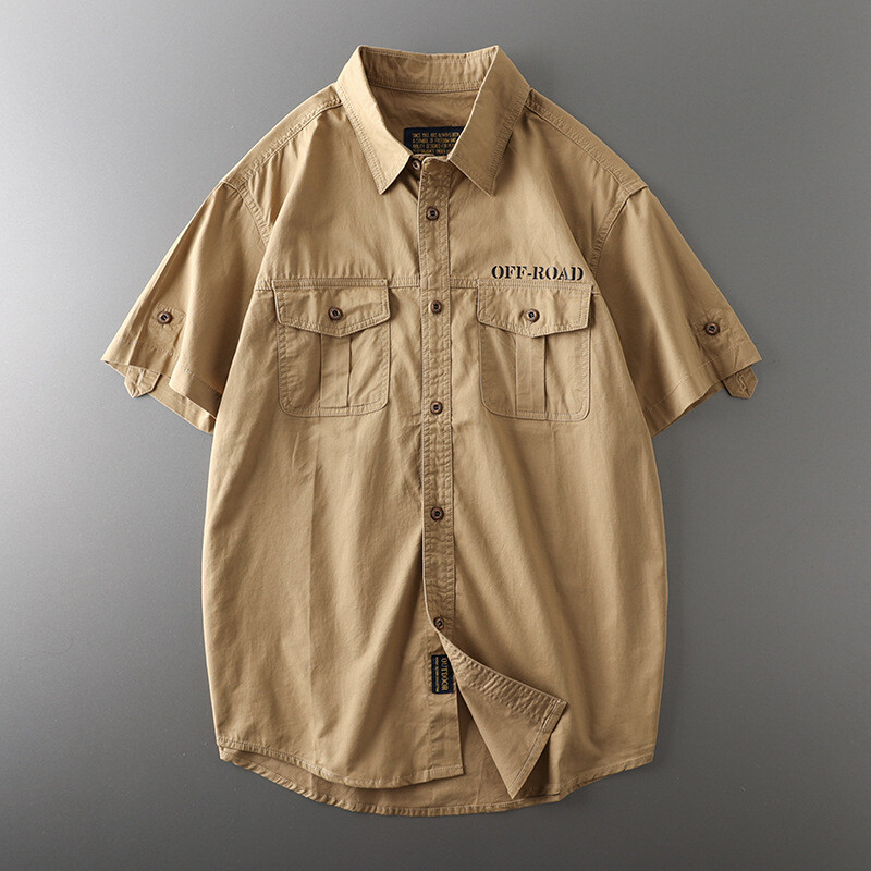 Ljetne pamučne ležerne košulje kratkih rukava Tanke široke muške borbene taktičke kargo radne majice u vojnom stilu M-5XL