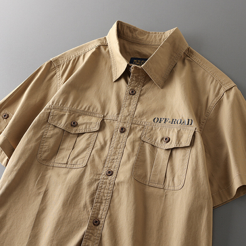 Ljetne pamučne ležerne košulje kratkih rukava Tanke široke muške borbene taktičke kargo radne majice u vojnom stilu M-5XL