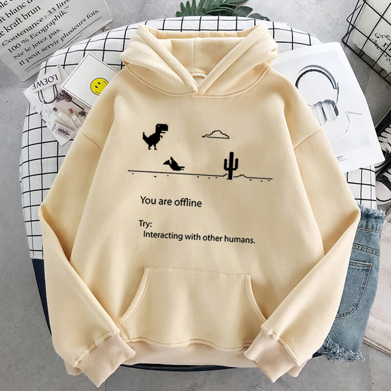 Prekogranična dostava jesen i zima novi sweatshirts Harajuku majice za parove personalizirane retro dinosaur hoodice sweatshirts