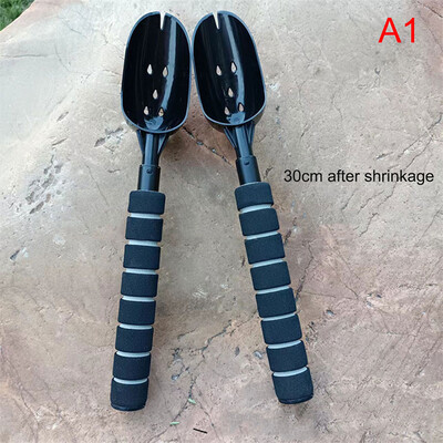 1PC Žlica za bacanje mamaca za pecanje s ručkom Teleskopski mamci za pecanje sa 7 odjeljaka Alati Metalni štap za bacanje Ribolov šarana