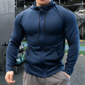 Visokokvalitetne sportske majice s kapuljačom za muškarce Fitness Jakna vrhunske marke Teretana Trčanje Jogging Sportska odjeća Debeli kaput čuva toplinu i otporan na vjetar 26