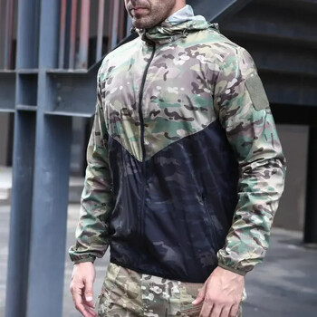 Ανδρικό Tactical Waterproof Bomber Jacket Summer Hunting Ελαφρύ ανδρικό καμουφλάζ παλτό ανεμοθραύστης πολλαπλής κάμερας