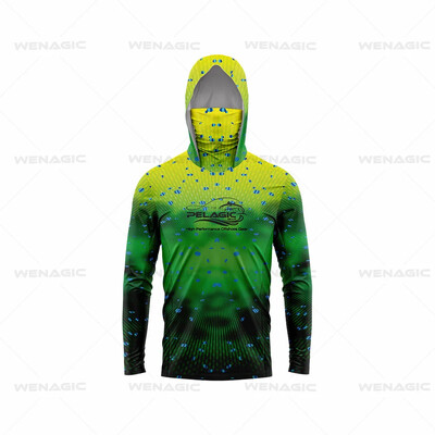 Pelagic Gear Nauji žvejybos marškinėliai Upf 50 ilgomis rankovėmis su gobtuvu veido dangtelis Camisa Pesca viršutiniai drabužiai, apsaugantys nuo UV spindulių, žvejybos veido kaukė, drabužiai