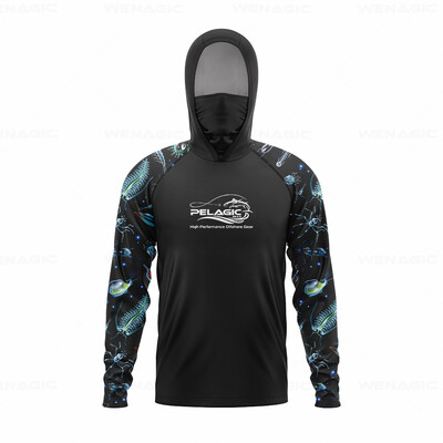 pelaginiai įrankiai Vyriški gaubtai Žvejybos marškinėliai ilgomis rankovėmis Žvejybos apranga žvejybos marškinėliai UV apsauga žvejybos marškinėliai Žvejybos drabužiai