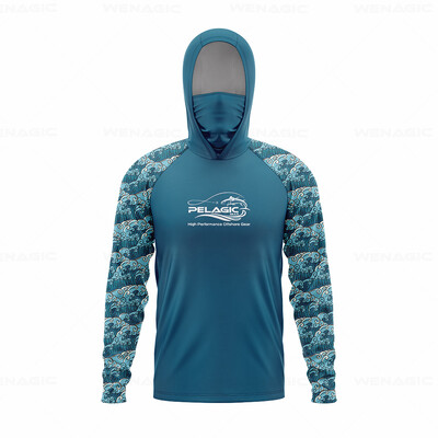 pelaginiai įrankiai Vyriški gaubtai Žvejybos marškinėliai ilgomis rankovėmis Žvejybos apranga žvejybos marškinėliai UV apsauga žvejybos marškinėliai Žvejybos drabužiai