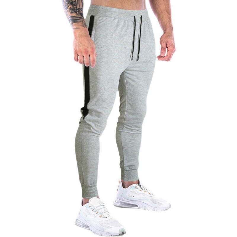 2021. gada jaunais rudens Eiropas izmēra vīriešu sānu kontrasts, šuvums, aukliņas legingi, pārrobežu ārējās tirdzniecības vīriešu sporta bikses