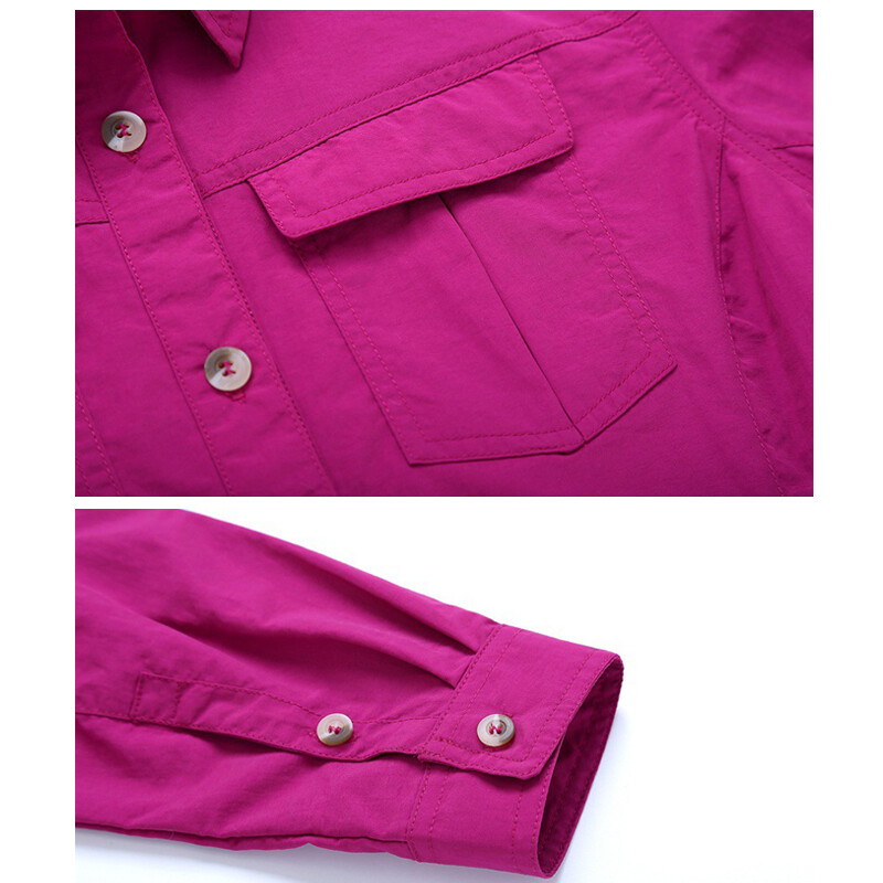 Majica za kampiranje, planinarenje, ženska ljetna, brza sušeća majica, kratkih rukava, penjanje, planinarenje, planinarenje, bluza s više džepova