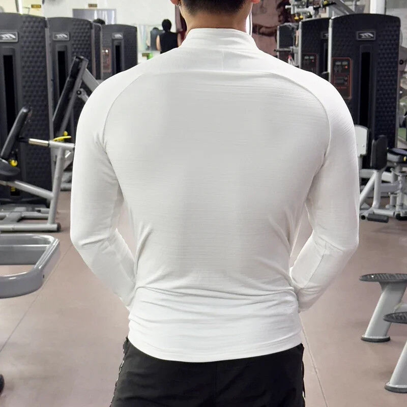 Muške jakne za teretanu Elastična gornja odjeća za trening trčanja Dukserica za biciklizam na otvorenom Dry Fit Prozračne kompresijske majice