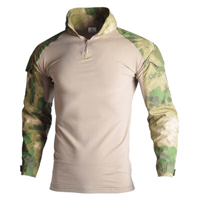 Camo Softair Combat Shirts Outdoor Uniform Taktické tričko Cargo Airsoft Paintball Bavlnené Pánske oblečenie Odolné voči opotrebeniu Outdoor