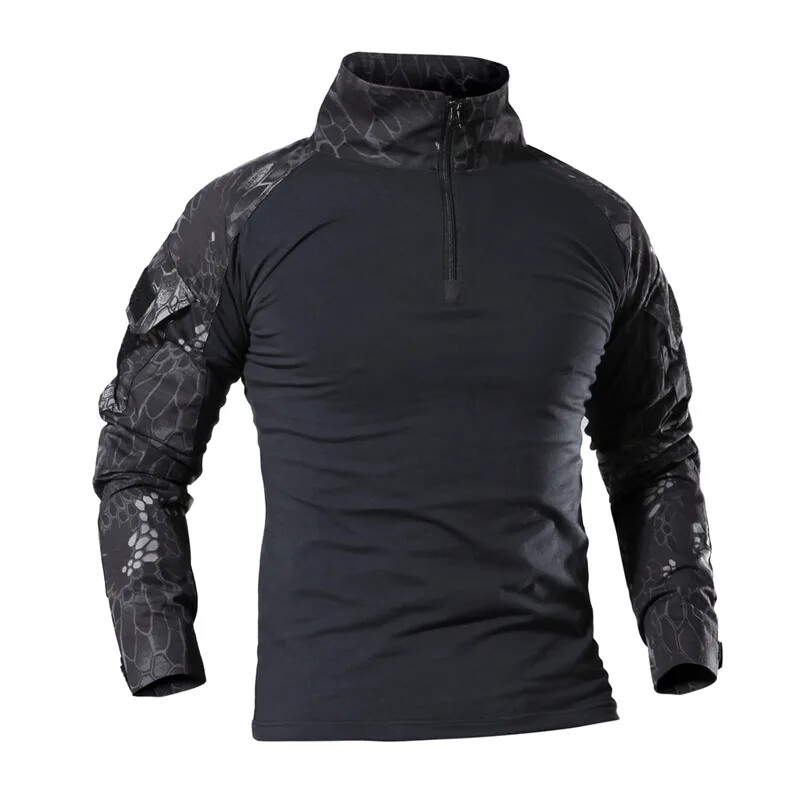 Camo Softair Combat Shirts Outdoor Uniform Taktické tričko Cargo Airsoft Paintball Bavlnené Pánske oblečenie Odolné voči opotrebeniu Outdoor