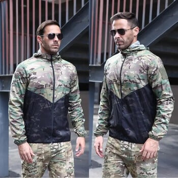 Ανδρικό Tactical Waterproof Bomber Jacket Summer Hunting Ελαφρύ ανδρικό καμουφλάζ παλτό ανεμοθραύστης πολλαπλής κάμερας