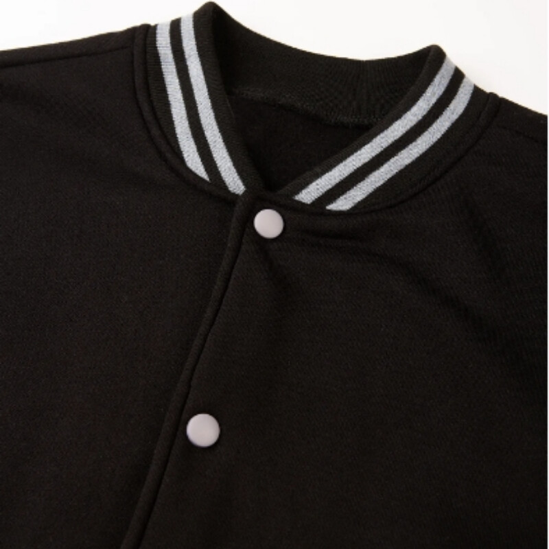 2024 m. Nauja, madinga vilna, laisvalaikio beisbolo uniforma, medvilnė, surišta įprastomis šonkaulių rankovėmis Firminiai drabužiai, vyriška striukė