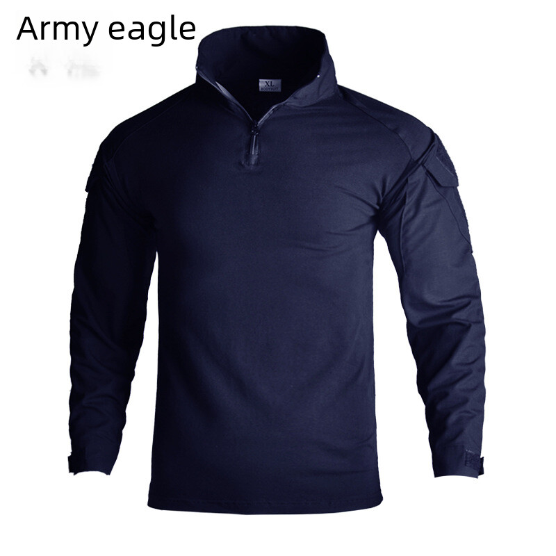 Tricou cu mânecă lungă pentru bărbați, broască militară, camuflaj, în aer liber, uscare rapidă, pantaloni scurți de drumeție Material flexibil Potrivire confortabilă