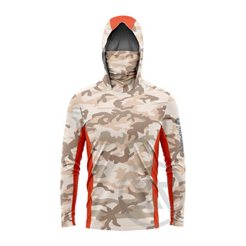 Fluor Camo Mask Hoodies Ризи, подходящи за риболов, лов, катерене, къмпинг, туризъм, слънцезащита на открито, дишащо облекло