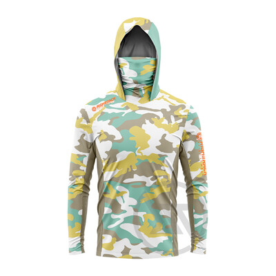 Fluor Camo maska Hoodies Majice prikladne za ribolov Lov Penjanje Kampiranje Planinarenje Zaštita od sunca na otvorenom Prozračna odjeća