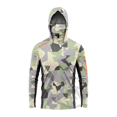 Fluor Camo maska Hoodies Majice prikladne za ribolov Lov Penjanje Kampiranje Planinarenje Zaštita od sunca na otvorenom Prozračna odjeća