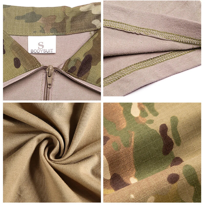 Cămașă militară Camo pentru bărbați, tactică de luptă în aer liber, cu mânecă scurtă, alpinism, camping, pescuit, îmbrăcăminte de vânătoare pentru bărbați