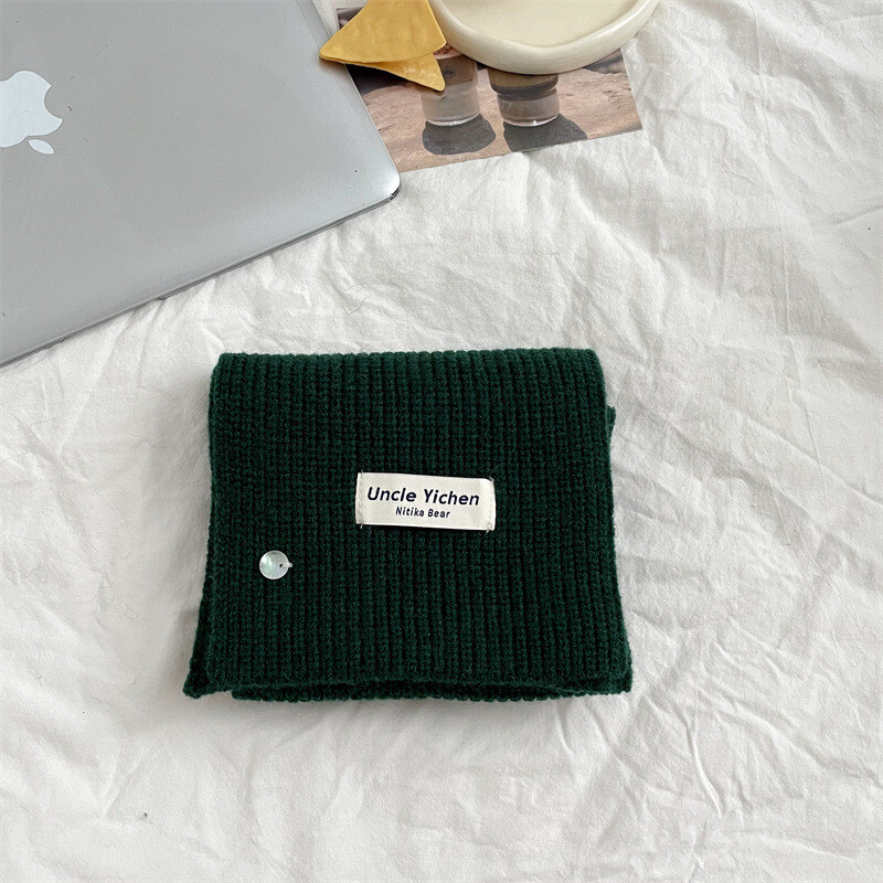 Chic dječji pleteni šal za dječake i djevojčice Jednobojni bijeli naljepnica Mali školjkasti zimski topli mekani šal