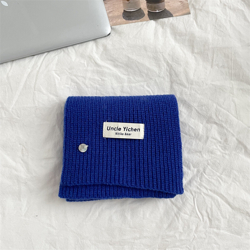 Chic dječji pleteni šal za dječake i djevojčice Jednobojni bijeli naljepnica Mali školjkasti zimski topli mekani šal