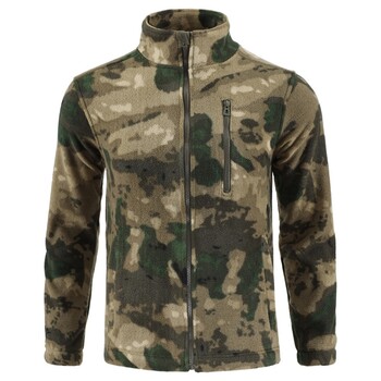 Υπαίθρια μπουφάν Tactical Camouflage Fleece Ανδρικά Καμουφλάζ Camo Thermal Polar Soft Αντιανεμικό παλτό πεζοπορίας για πεζοπορία κυνηγιού