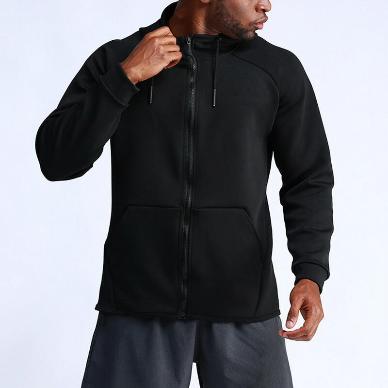 Muška ležerna sportska jakna s kapuljačom Proljeće Jesen Kaput za trčanje na otvorenom Gym Fiess Odjeća za vježbanje Top Znoj Prozračna