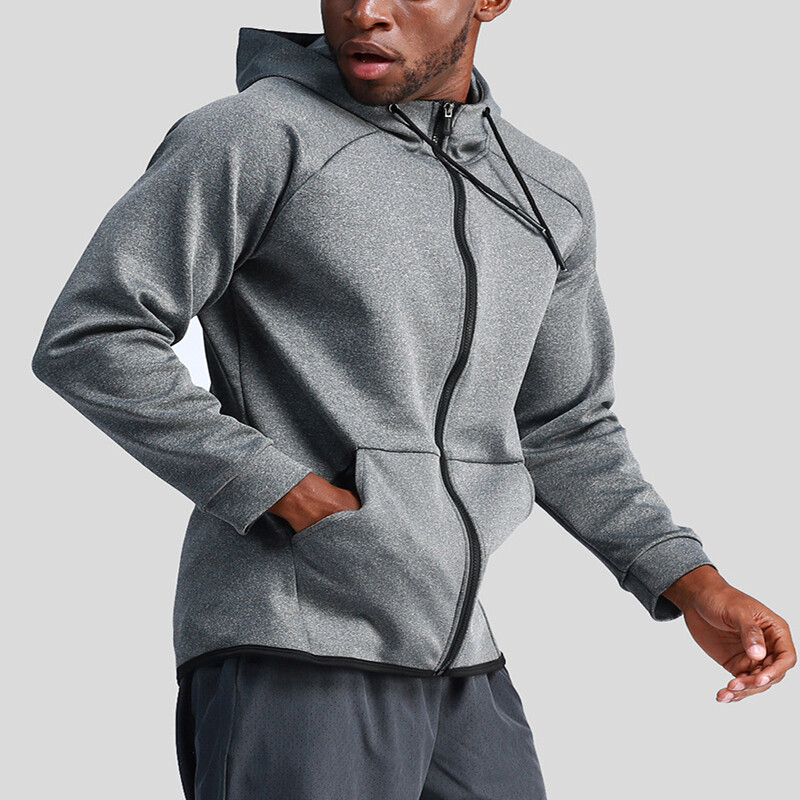 Muška ležerna sportska jakna s kapuljačom Proljeće Jesen Kaput za trčanje na otvorenom Gym Fiess Odjeća za vježbanje Top Znoj Prozračna