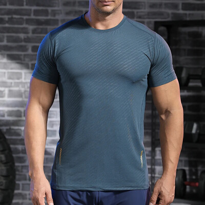 Muškarci Tajice za vježbanje mišića u teretani Sport za trčanje Brzosušeća majica Badminton Tenis Kratki rukavi Aktivna odjeća za trčanje Velika veličina 5XL