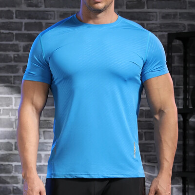 Muškarci Tajice za vježbanje mišića u teretani Sport za trčanje Brzosušeća majica Badminton Tenis Kratki rukavi Aktivna odjeća za trčanje Velika veličina 5XL
