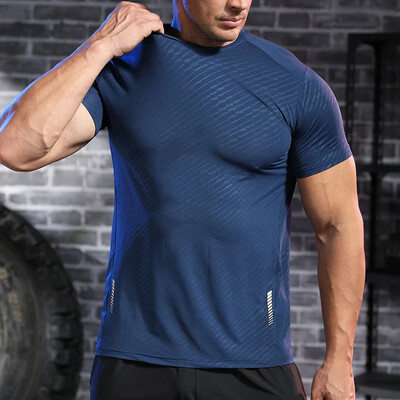 Muškarci Tajice za vježbanje mišića u teretani Sport za trčanje Brzosušeća majica Badminton Tenis Kratki rukavi Aktivna odjeća za trčanje Velika veličina 5XL
