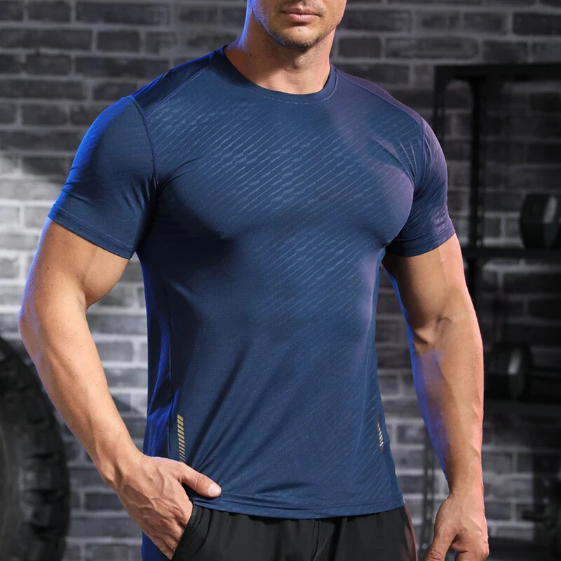 Muškarci Tajice za vježbanje mišića u teretani Sport za trčanje Brzosušeća majica Badminton Tenis Kratki rukavi Aktivna odjeća za trčanje Velika veličina 5XL