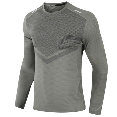 Vysokokvalitné bežecké dlhé tričká s potlačou pre mužov, cvičenie v posilňovni, jogging, rýchloschnúce kompresné tričko, fitness priedušné športové tričko