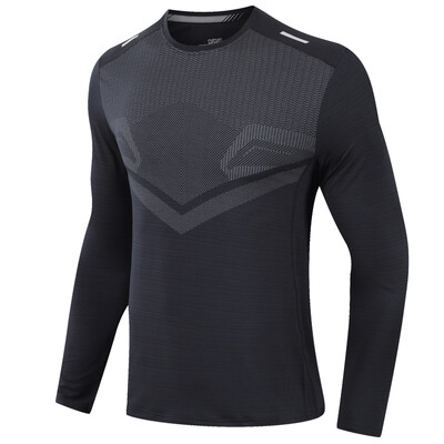 Vysokokvalitné bežecké dlhé tričká s potlačou pre mužov, cvičenie v posilňovni, jogging, rýchloschnúce kompresné tričko, fitness priedušné športové tričko