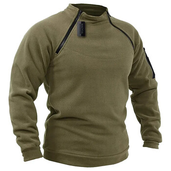 Ανδρικό μπουφάν US για Πολικό Fleece Tactical Ρούχα κυνηγιού Ζεστό πουλόβερ με φερμουάρ Ανδρικό αντιανεμικό παλτό Θερμικό πουλόβερ πεζοπορίας