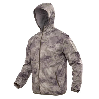 Maskovacie taktické kožené bundy pre mužov, ultraľahké rýchloschnúce poľovnícke nepremokavé bundy, turistické letné rybárske obleky, kempingové oblečenie