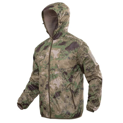 Maskovacie taktické kožené bundy pre mužov, ultraľahké rýchloschnúce poľovnícke nepremokavé bundy, turistické letné rybárske obleky, kempingové oblečenie