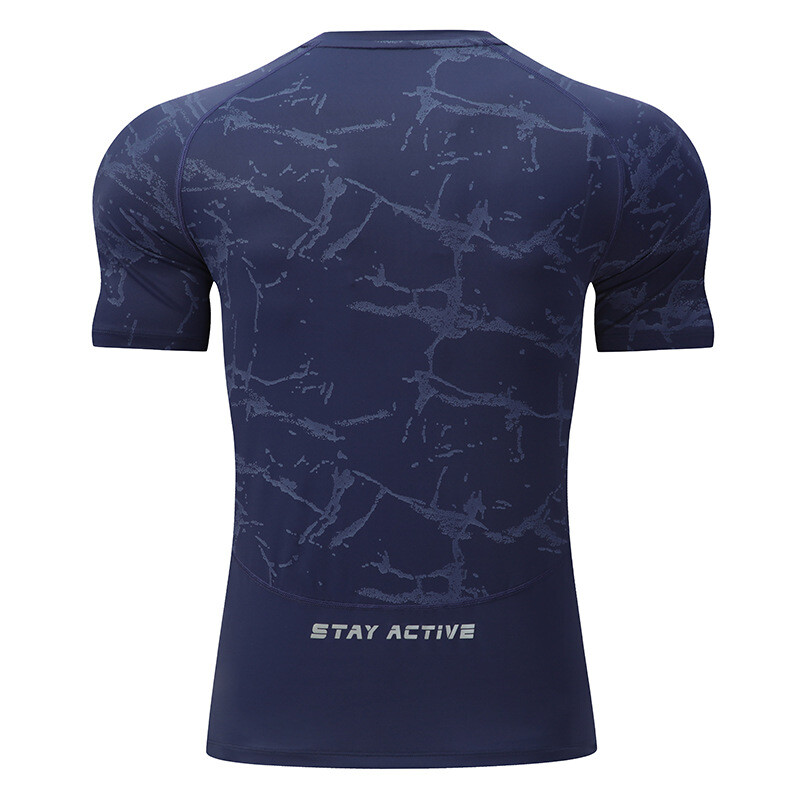 2024 m. vasaros ploni Running Gym vyriški marškinėliai trumpomis rankovėmis, elastingi sportiniai treniruotės Fitnesas Greitai džiūstantis elastanas Ledo šilko marškinėliai